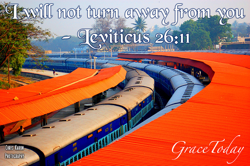 Leviticus 26:11 New Century Version (NCV) Also I will place my Holy Tent among you, and I will not turn away from you.